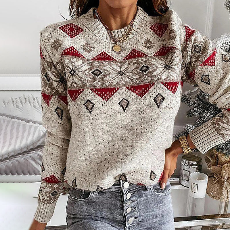 Vintage Geometric Knit Sweater