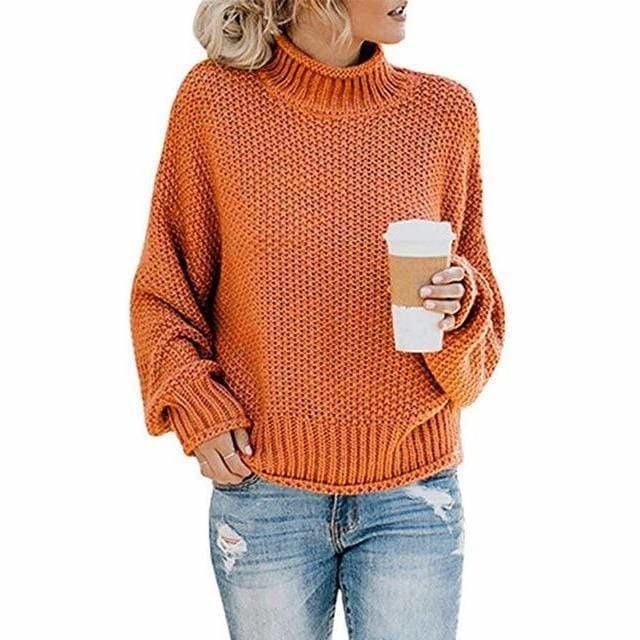 Casual Knitted Solid Pullover